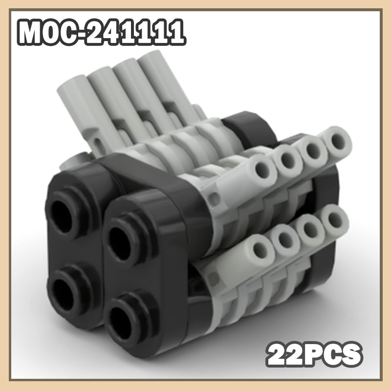 Building Block Mini - MOC-241111 Mini Model Bloku Silnika W16